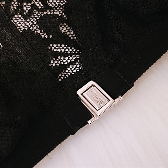 PINK by Victoria's Secret black lace bralette - Picture 2 of 4